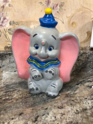 Vintage Walt Disney Prod.  Dumbo The Flying Elephant Large Ceramic Figurine 9”