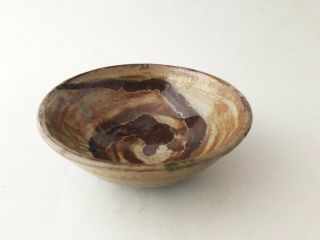 Vintage Mid Century Modern Ceramic Studio Pottery Stoneware Glazed Bowl 2