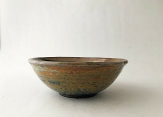 Vintage Mid Century Modern Ceramic Studio Pottery Stoneware Glazed Bowl 7