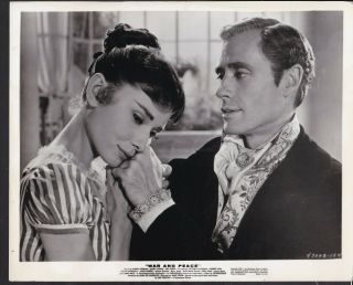 Audrey Hepburn Mel Ferrer Closeup War And Peace 1956 Vintage Movie Photo 27941