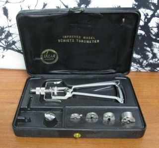 Vintage Schiotz Tonometer Sklar Jewel Model Stainless Steel With Case 66 - 2786