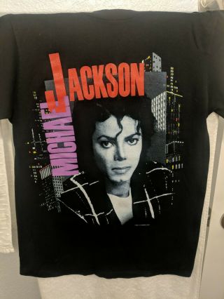 Vtg Michael Jackson Concert Shirt Bad Tour 1988