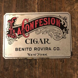 Vintage Cigar Advertising Sign Metal