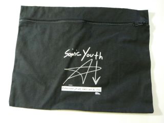 Sonic Youth Vintage 1994 Experimental Jet Set Canvas Zipper Pouch Dgc Promo Nyc