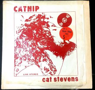 Vintage Cat Stevens Catnip Live Lp/album Housed In Shrink Wrap W/sticker