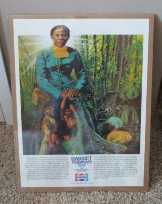 Vintage Pepsi Cola Poster Of Harriet Tubman Freedom Fighter Shrink Wrapped
