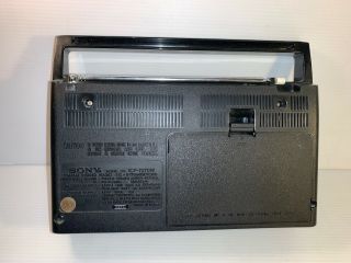 Vintage Sony AC Battery Sensitive AM/FM Portable Radio ICF - 7270W - 2