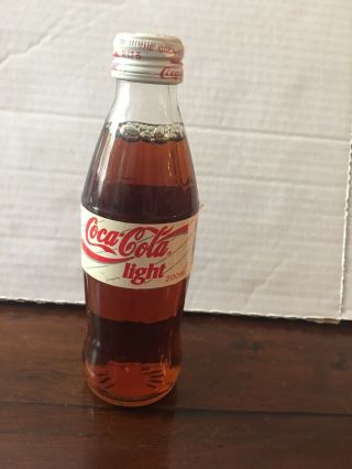 Vintage Japanese Coca Cola Light 200ml Bottle Full Contents Nos