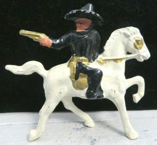 Vintage Barclay Lead Toy Figure Cowboy On Horse B - 002 Paint