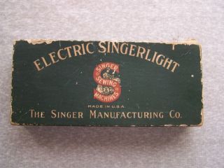Vintage Antique Singer Sewing Machine Light Box Only Electric Singerlight