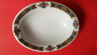 Vintage Iroquois China Small Oval Bowl Larchmont Pattern 3