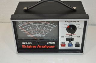 Vintage Sears Solid State Auto Car Engine Analyzer With All Cables