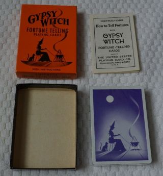 Vintage Gypsy Witch Fortune Telling Playing Cards [in Cellophane]