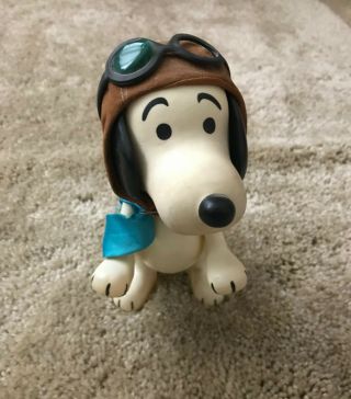 Vintage 1966 Snoopy Peanuts Flying Ace Red Baron Figure Doll