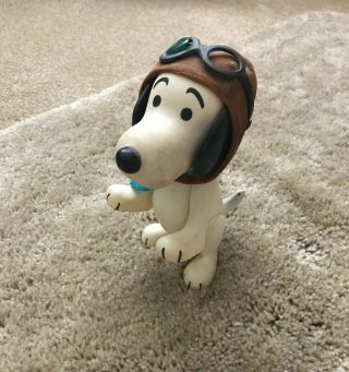 Vintage 1966 Snoopy Peanuts Flying Ace Red Baron Figure Doll 2