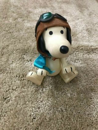 Vintage 1966 Snoopy Peanuts Flying Ace Red Baron Figure Doll 6