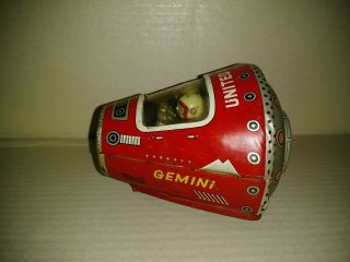 GEMINI CAPSULE tin friction space robot toy lithography HORIKAWA VINTAGE JAPAN 5