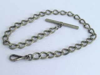 Vintage Paris Jewellery Silver Albert Pocket Watch Fob Chain / Bracelet