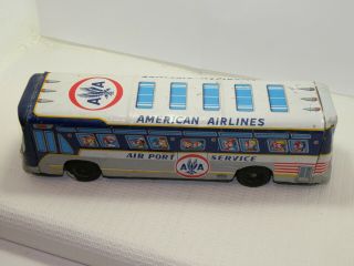 Vintage Taiyo American Airlines Tin Toy Bus