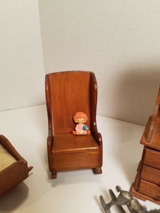 Dollhouse Baby Room Miniature Furniture and Many Goodies - some vintage - some not 6