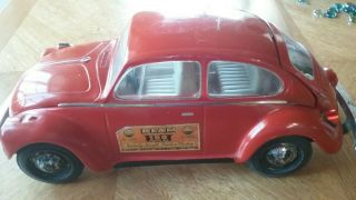 Vintage VW Jim Beam Beetle Bug Red Decanter 1973 Whiskey 3
