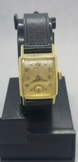 Vintage Hamilton 14k Goldfilled Winding Watch 1950s Cal 982 Running