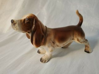 Vtg Napco Napcoware 8214 Porcelain Basset Hound Puppy Dog Figurine Japan