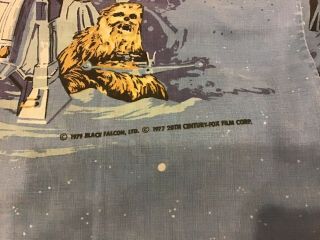 Vintage 1979 Star Wars Empire Strikes Back Twin Flat Sheet And Pillow Case EUC 3