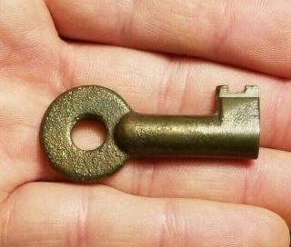 Antique Vintage Brass Hollow Barrel Skeleton Key,  / - 2 " Long &,  / -.  7 Oz Weight