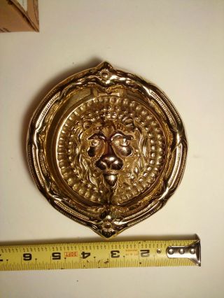 VINTAGE Rare Solid Brass Lion Door Knocker - Virginia Metalcrafters 7