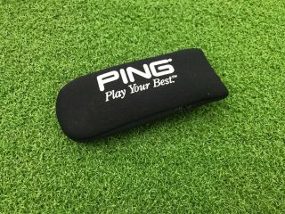 Ping Golf Play Your Best Neoprene Putter Head Cover Blade Black Vintage 90s