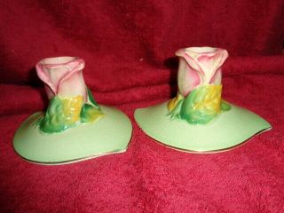 Collectable/vintage/old/royal Winton Rose Bud Candle Holders