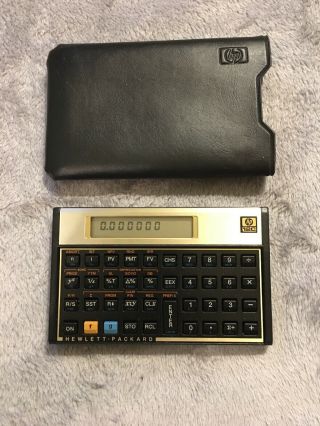 Hewlett - Packard Vintage Hp 12c Financial Calculator Hp12c W/ Sleeve,