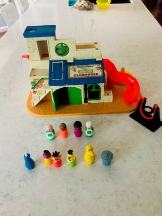 Vintage Sesame Street Fisher Price Playhouse 1976 With 10 Play Figures
