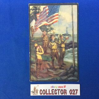 Boy Scout Vintage Post Card Flag Salute Mailed 1916