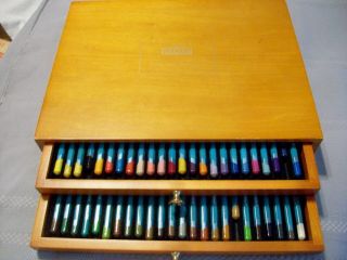 Vintage Derwent Professional Artist Watercolour Pencils 48 in Wood Box 4