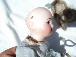 Old Antique Vtg Bisque Porcelain Baby Doll German I 11/0 4