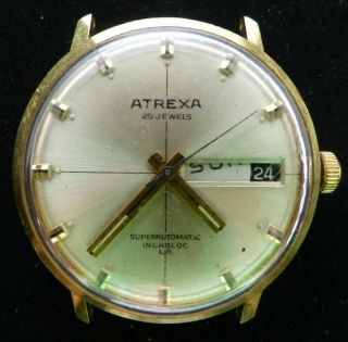 Vintage Atrexa 25 Jewels Gold Filled Automatic Men 