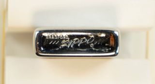 EX Vintage 1976 Slim Zippo Cigarette Lighter - Engraved Polished Chrome 4