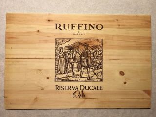 1 Rare Large Wine Wood Panel Ruffino Vintage Crate Box Side 6/19 584a