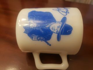 Vintage Hopalong Cassidy Cup Blue Good Milk Glass 1950 
