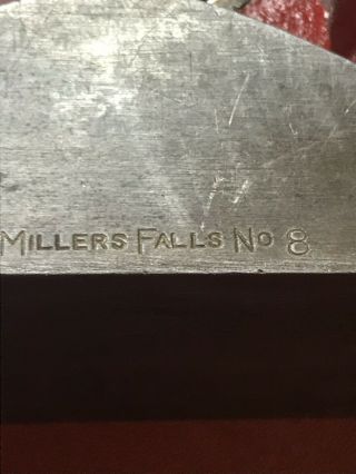 Vintage Miller Falls Plane No.  8 4