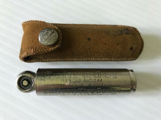 Vintage Schraders Balloon Tire Gauge Pat 1923 Brooklyn Ny Usa With Case
