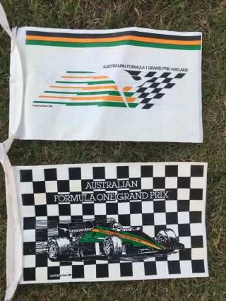 46 Vintage 1985 F1 Adelaide Grand Prix Marquee Flags Formula One Australia