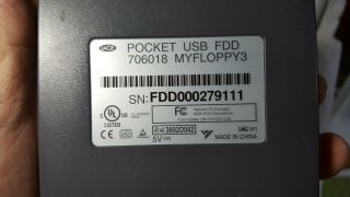 Vintage Pocket USB FDD Floppy Disc Drive LACIE MyFloppy3 My Floppy3 706018 4