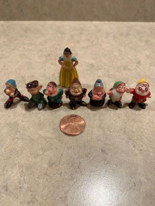 Vtg Miniature Snow White And The 7 Dwarfs