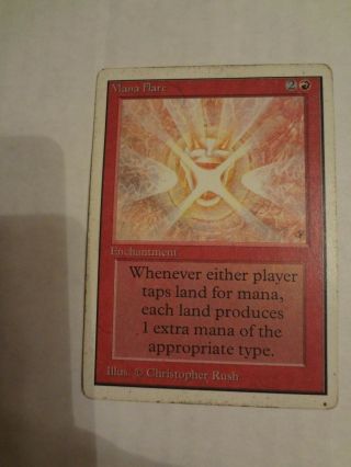Mtg Magic The Gathering Card Unlimited Mana Flare Vintage Red Rare X1