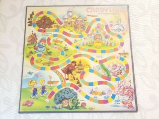 1984 Vintage Milton Bradley Candy Land Board Game Board Only