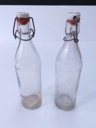 A9 - Vintage Fowlers Melbourne Lid Vacola One Pint Fruit Juice Bottle Porcelain