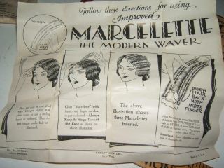 VINTAGE 1920 - 30 ' s HAIR CURLING ITEMS W/ BOX MARCEL - O,  MARCELETTE 8